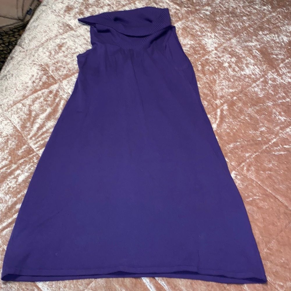 Kenneth Cole Reaction purple turtleneck dress